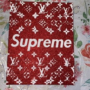 Beautiful supreme Louis Vuitton picture Art Deco red glittery gorgeous brand-new